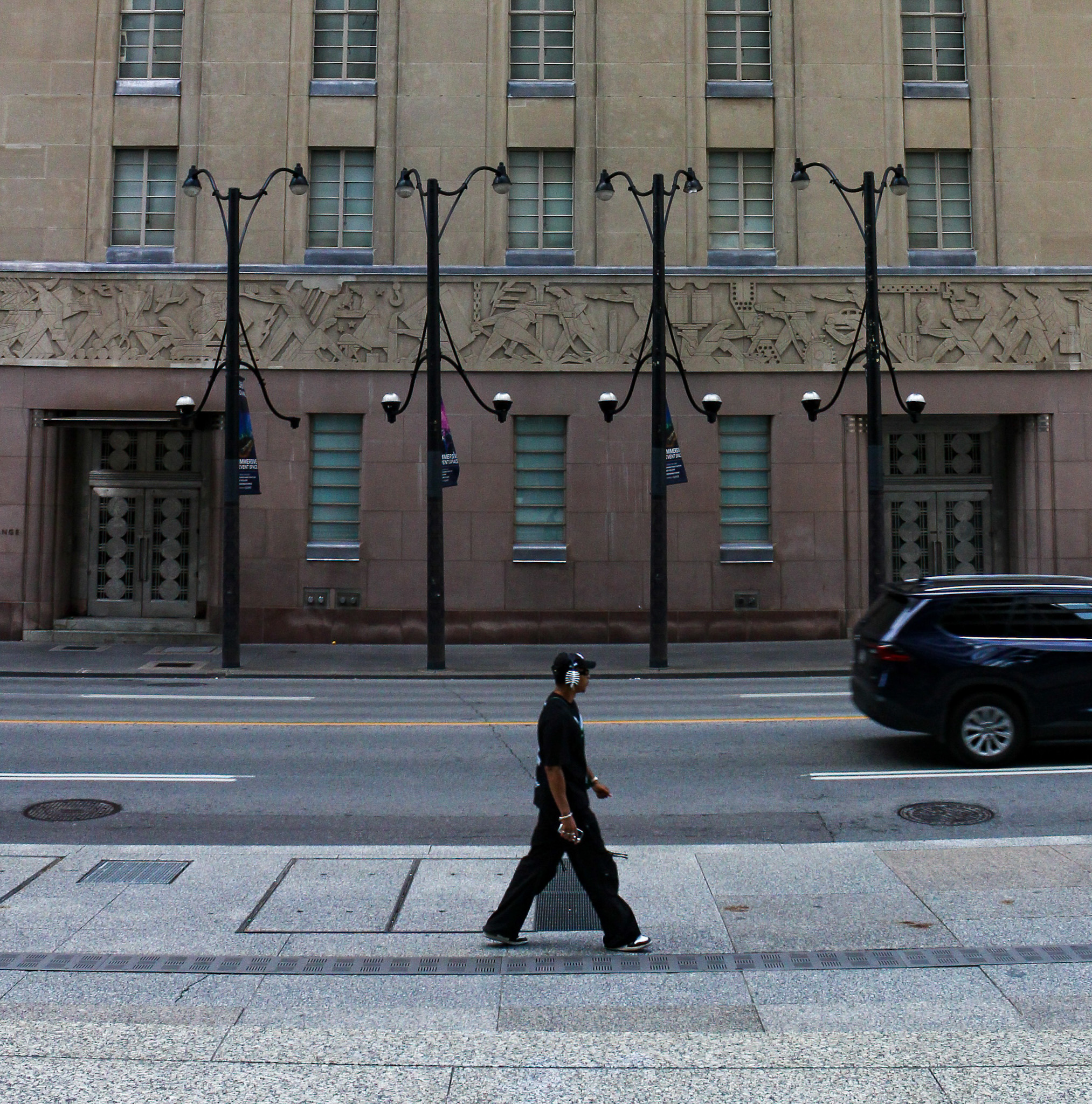 Abstract architectural concrete planes
