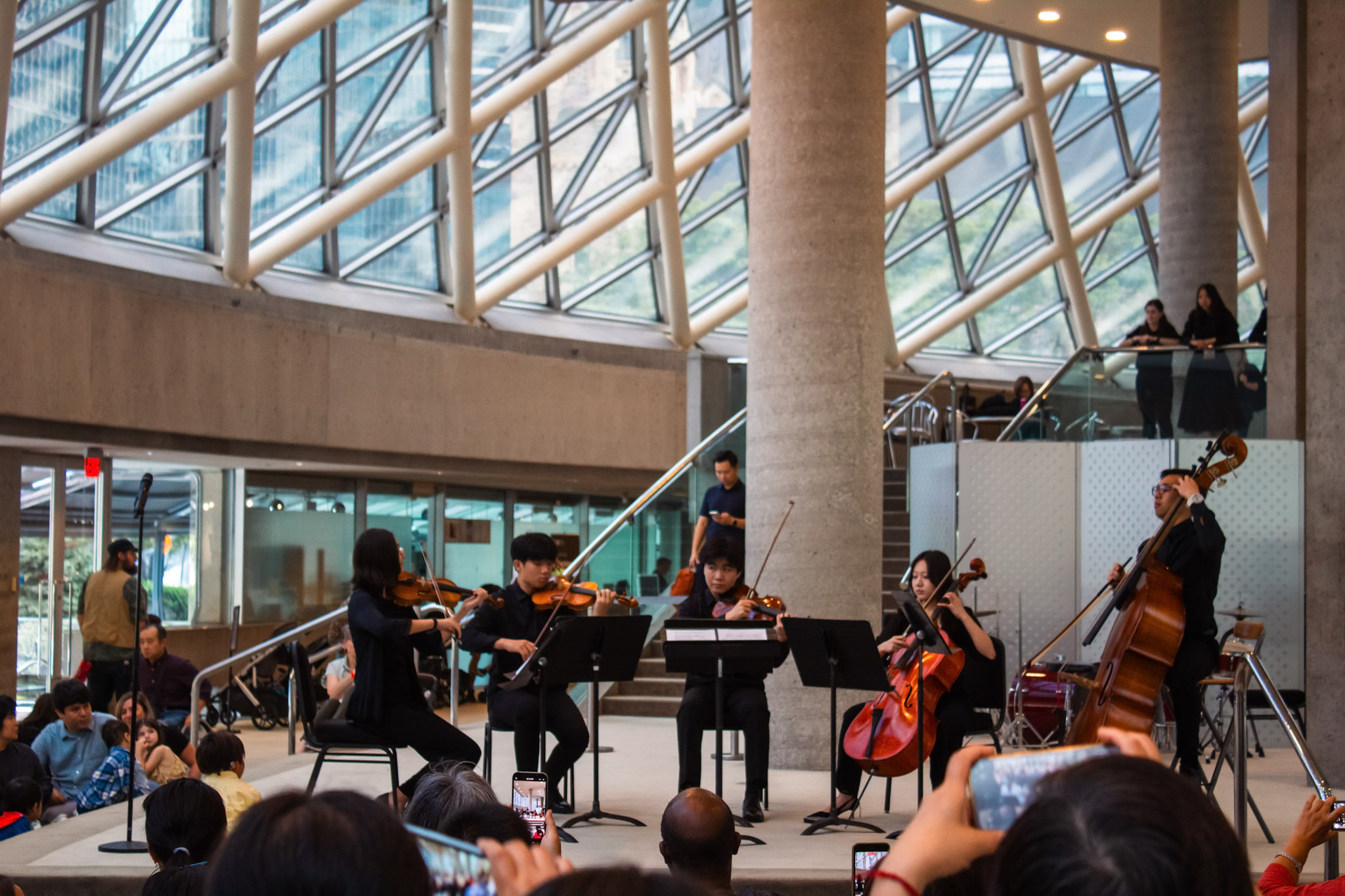 Photo of atrium performances.