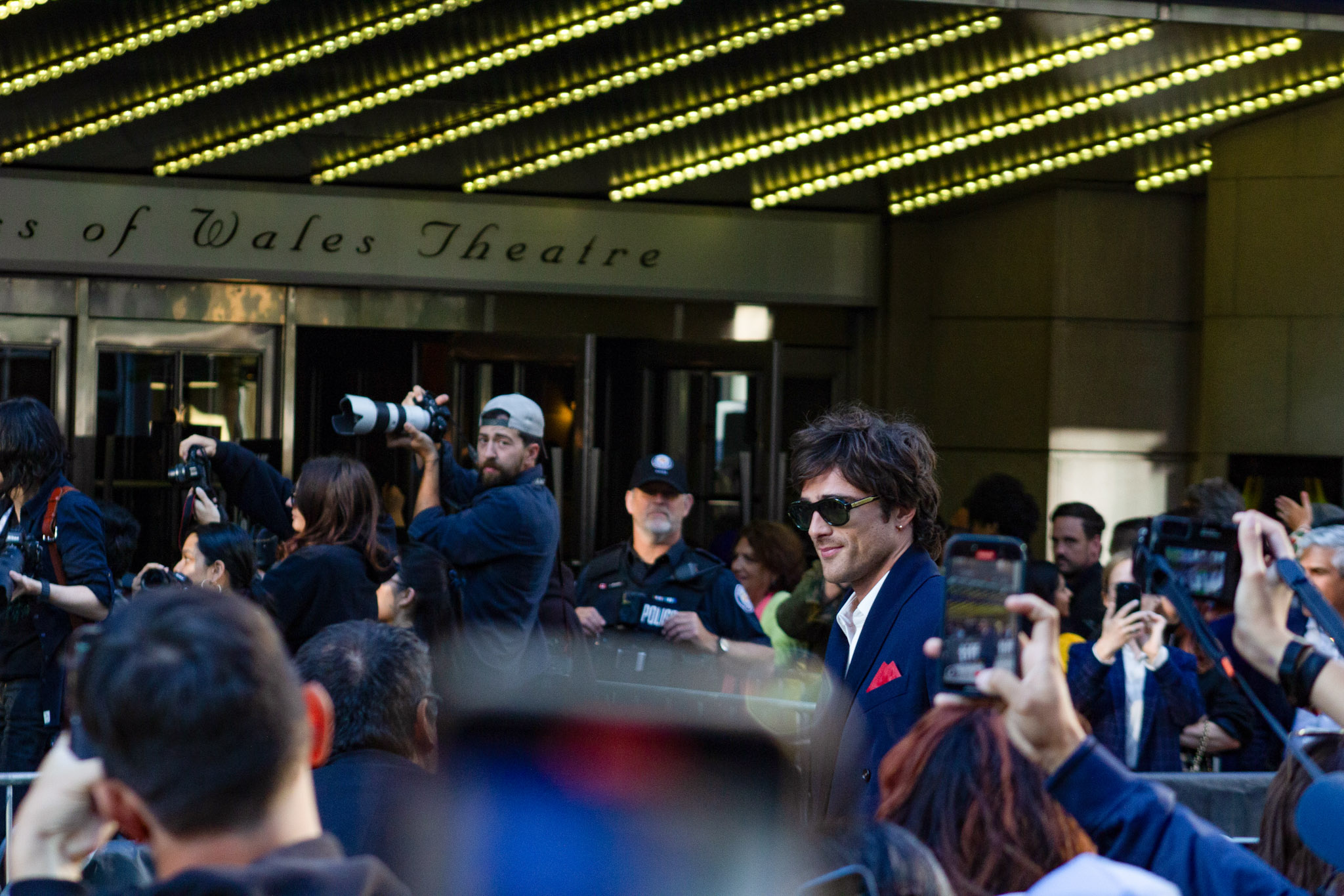 Jacob Elordi arriving to the Princess of Wales Theatre at TIFF.